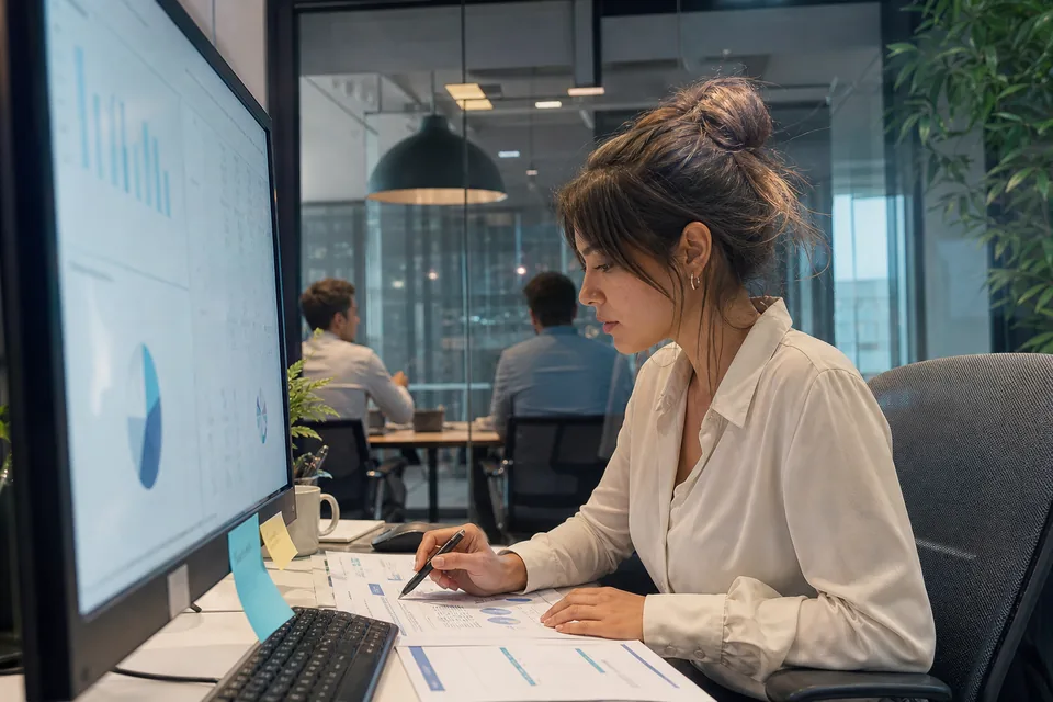 Finance specialist reviewing a weekly seller payout run